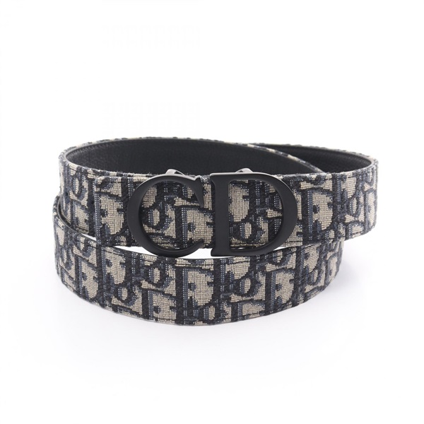 Christian Dior CD logo oblique jacquard belt ceinture reversible 4353RUYSEH05E95