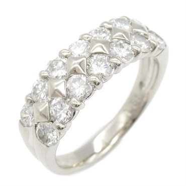 JEWELRY Diamond ring #6.25 US size K18 White Gold Used