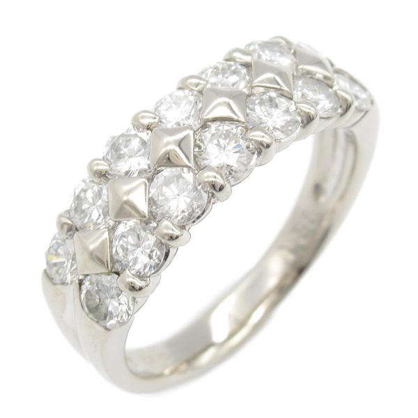 JEWELRY Diamond ring #6.25 US size K18 White Gold Used