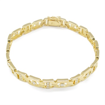 JEWELRY Diamond Bracelet K18 Yellow Gold Clear Used Women