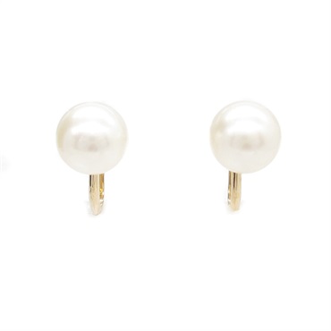 JEWELRY Pearl Earring 18KYG Yellow Gold White Used women