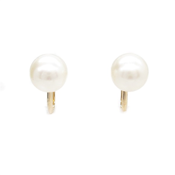 JEWELRY Pearl Earring 18KYG Yellow Gold White Used women