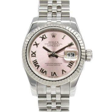 ROLEX Datejust Wrist Watch 179174 Auto 18KWG White Gold SS Used women PK