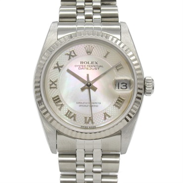 ROLEX Datejust A Wrist Watch 78274NRD Automatic 18KWG Gold SS Used Boy