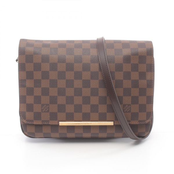 LOUIS VUITTON Hoxton GM Damier Ebene Shoulder Bag N41253 canvas leather Used LV