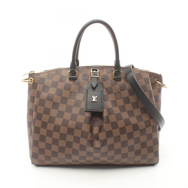 LOUIS VUITTON Odeon MM 2way Tote Bag N45283 Damier canvas Brown Used Women LV