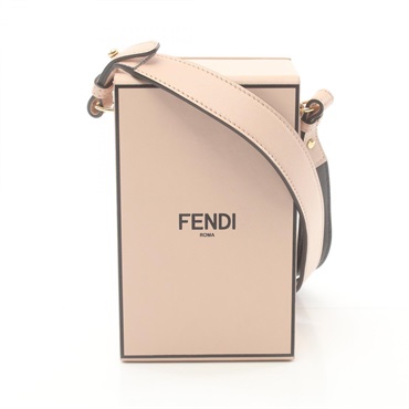 FENDI box Shoulder Bag 8BT339 leather Pink Used Women