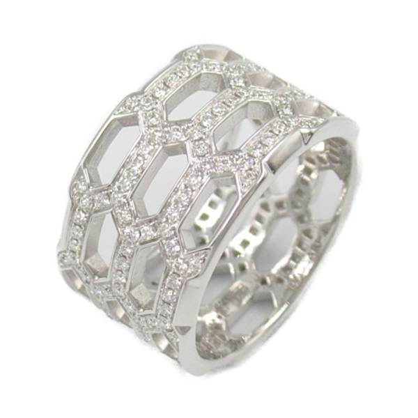 BVLGARI Serpenti Ring Diamond 18KWG White Gold Used women US size 7.5 #56