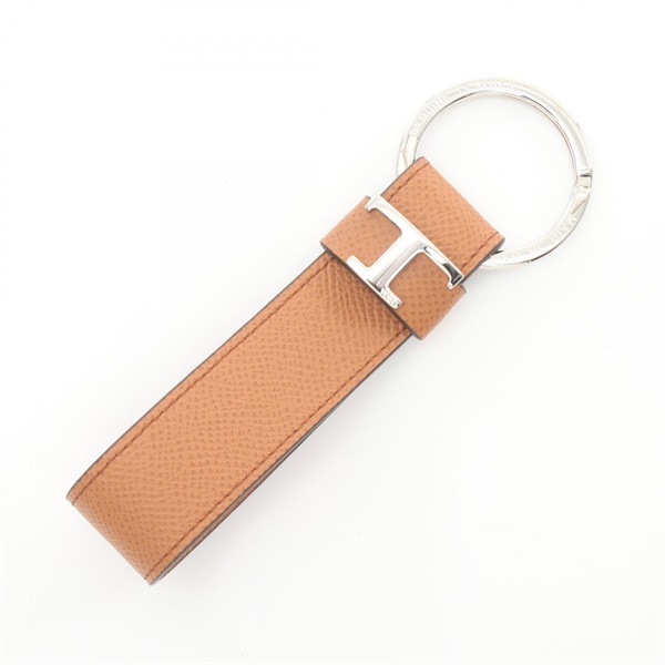 TOD’S T logo key ring XAMTSIGA200F3KS002 leather metal Brown SHW NEW mens 1