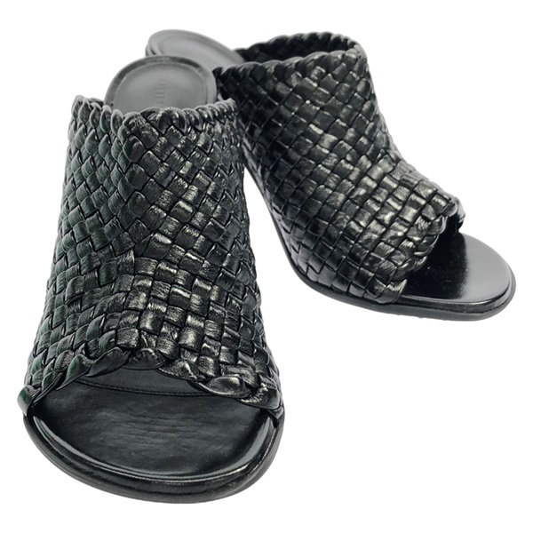 BOTTEGA VENETA Mules Sandals 787048V3XZ0100038 leather Black NEW Women #38