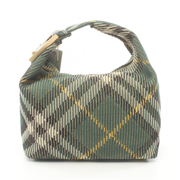 BURBERRY Hand bag check 8082047 Nylon Green Multicolor