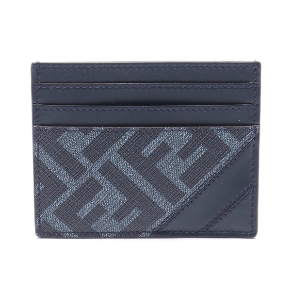 FENDI Diagonal Zucca Card Holder 7M0164ASICF1O97 canvas leather Navy NEW mens 1