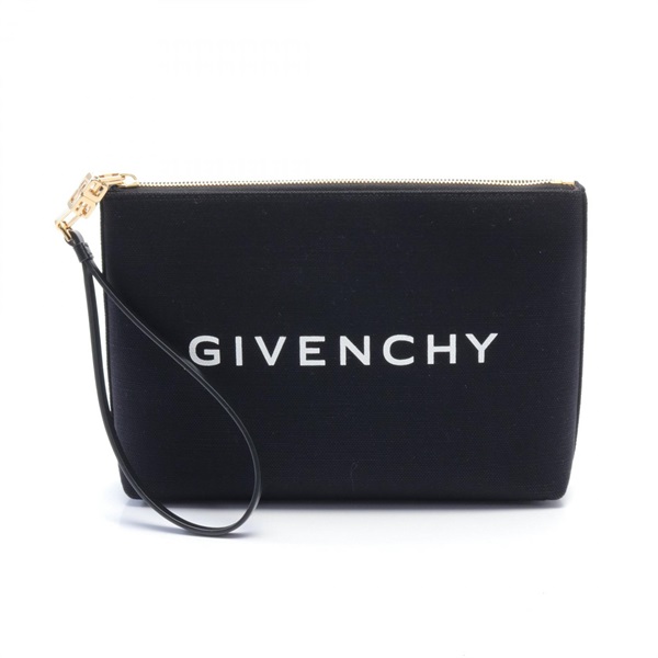 GIVENCHY business clutch bag BB60KSB1F1001 canvas Black White Used Women