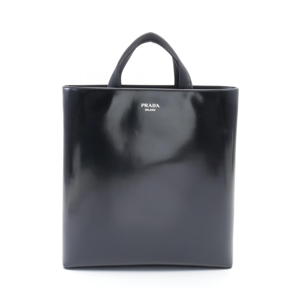 PRADA Tote Hand Bag 2VG113ZO6F0002 leather Black Used mens