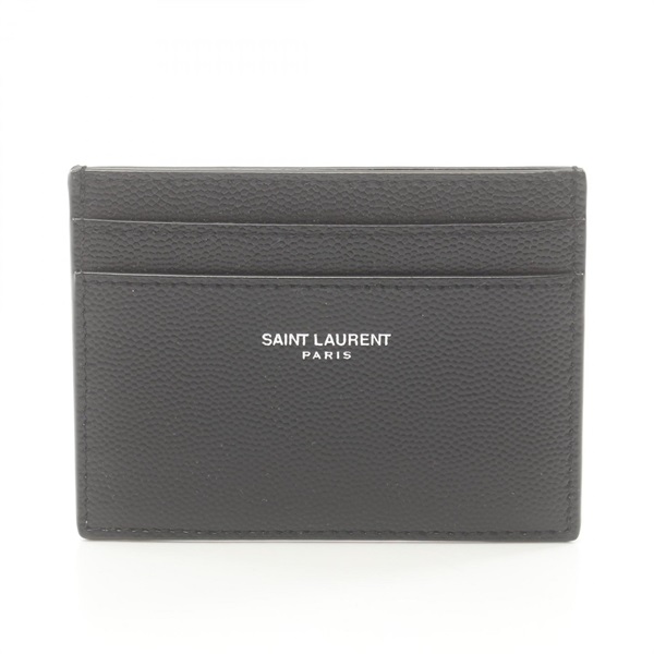 SAINT LAURENT Card Holder 375946BTY0N1000 leather Black Used unisex