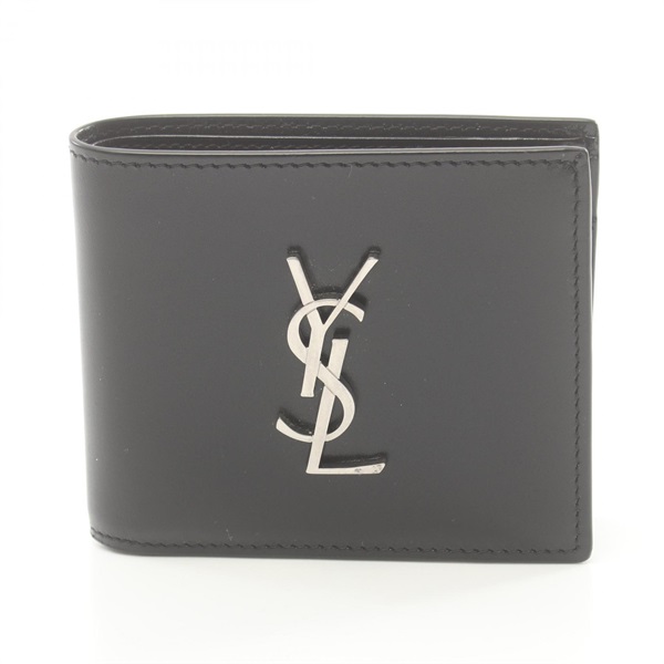 SAINT LAURENT East West Monogram wallet 4632490SX0E1000 leather Black Used