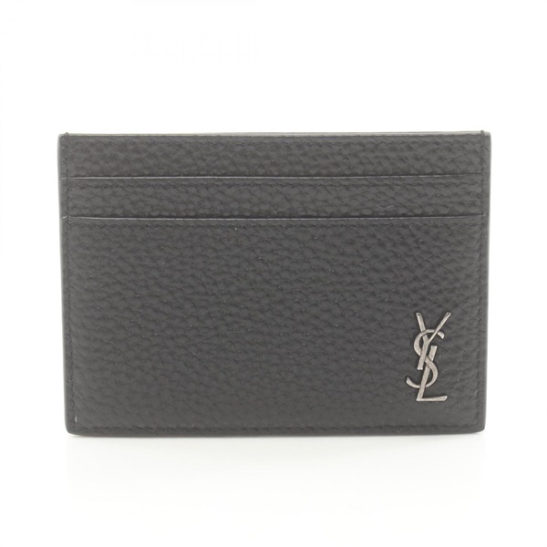 SAINT LAURENT Tiny Cassandra Card Holder 607603AAC681000 leather Black Used mens