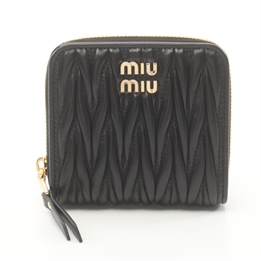 Miu Miu MATELASSE'1 wallet Purse 5ML5222FPPF0002 leather Black NEW Women 4