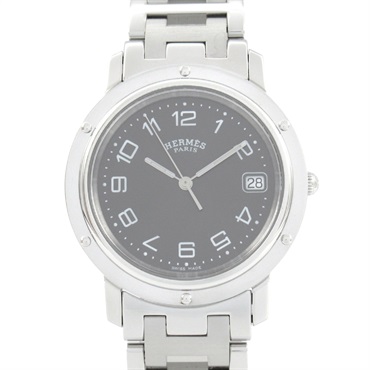 HERMES Clipper Wrist Watch CL6.710 Quartz Stainless Steel Used mens