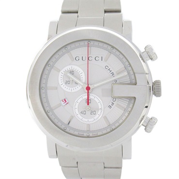 GUCCI G chronograph Wrist Watch 101M Quartz Stainless Steel Used mens