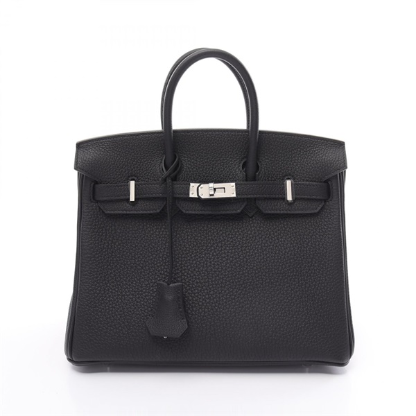 HERMES Birkin 25 Handbag Togo leather Black Used Women B SHW