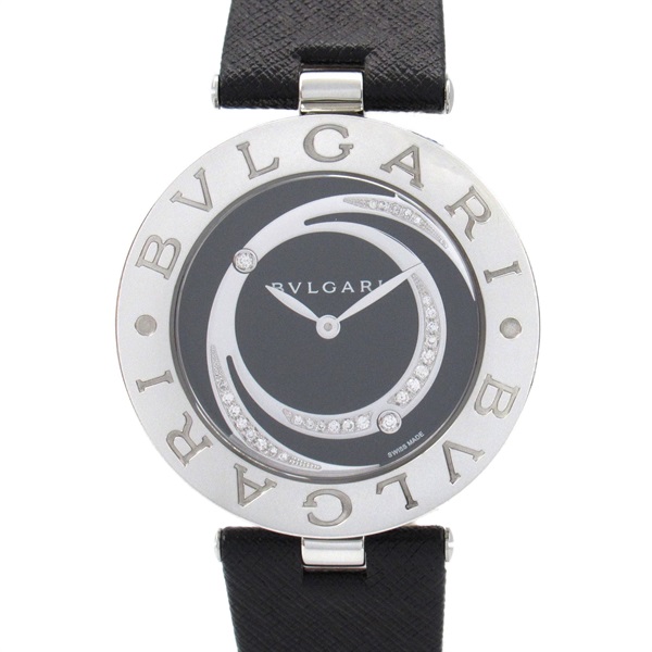 BVLGARI B-zero1 Wrist Watch BZ35S Quartz Stainless Steel Leather belt Used Women