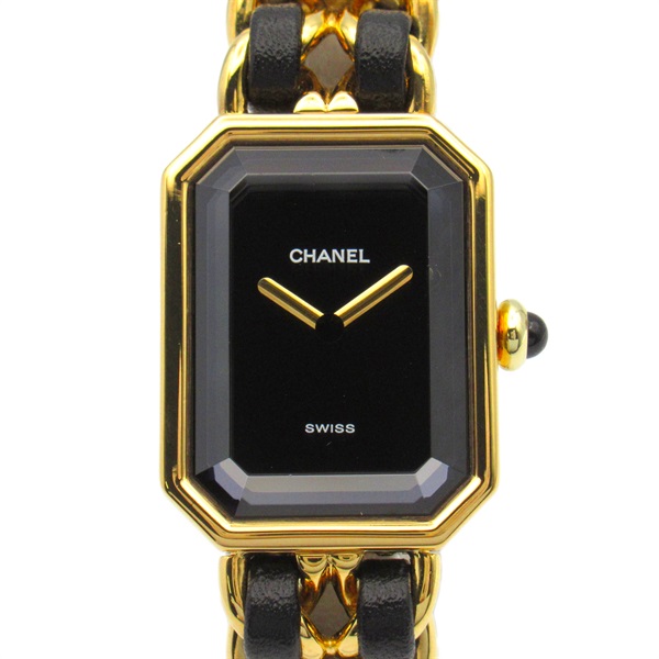 CHANEL Premiere S Wrist Watch H0001 Quartz Gold Plated leather Used Women