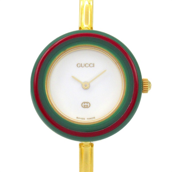 GUCCI Change bezel Wrist Watch 11/12 Quartz Gold Plated Used Women