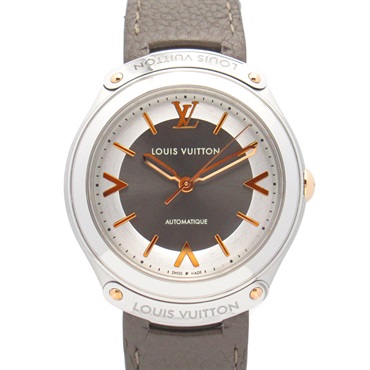 LOUIS VUITTON fifty five automatic Wrist Watch Q6G240 Automatic winding Stainless Steel Leather belt