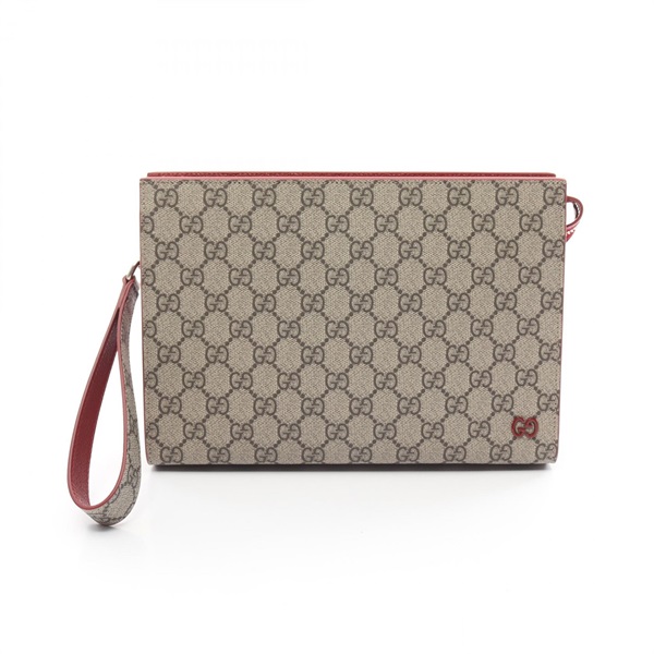 GUCCI GG Supreme business clutch bag 768255FACQC9752 canvas Beige NEW mens Q