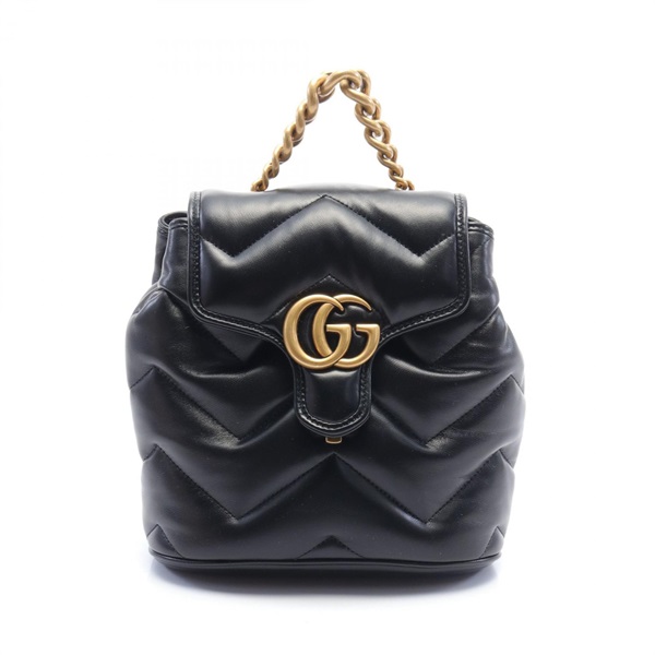 GUCCI GG Marmont Mini Rucksack Backpack 777253AAC741000 leather Black NEW Women