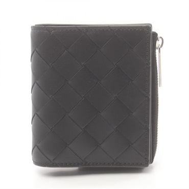 BOTTEGA VENETA Intrecciato Bi-fold wallet purse 775546VCPQ48803 leather Black