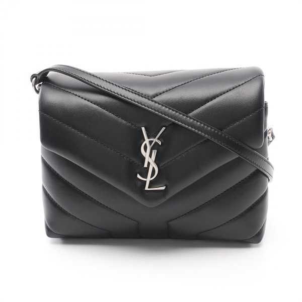 SAINT LAURENT LOULOU TOY Shoulder Bag 678401DV7061000 V leather Black NEW Women