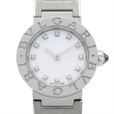 BVLGARI 12P Diamond Wrist Watch BB23S/BB23WSS/12JN Quartz SS Used Women