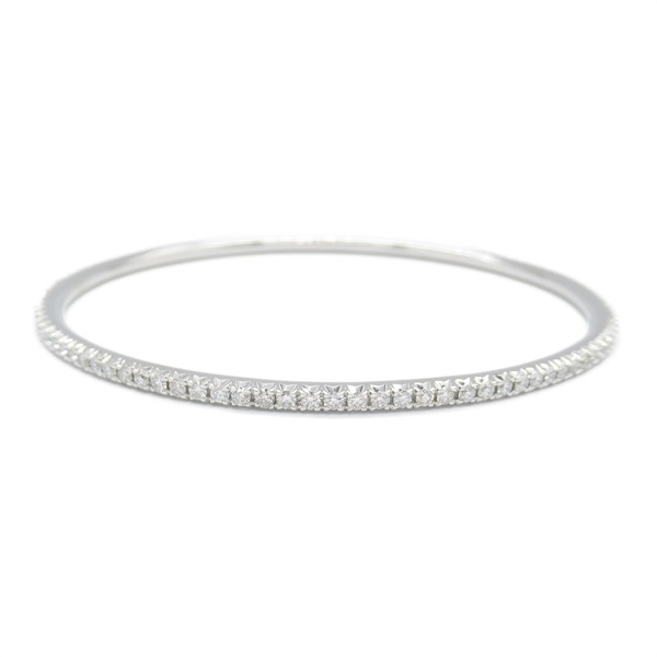 TIFFANY＆CO Metro Medium Diamond Bracelet K18 WG White Gold Clear Used Women