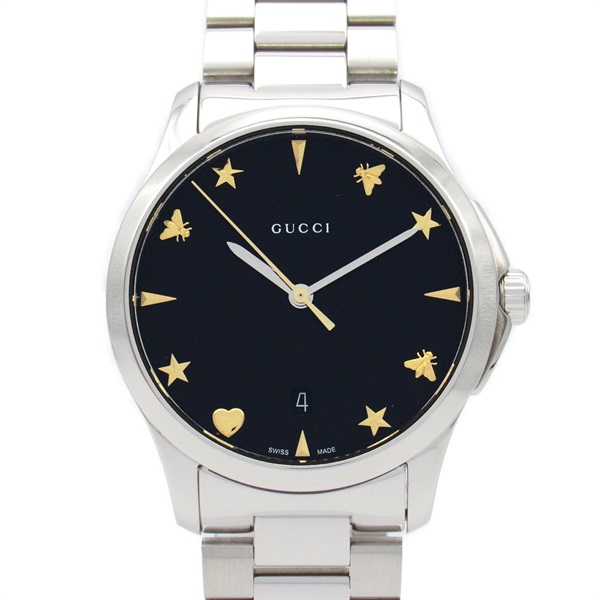 GUCCI G timeless Wrist Watch 126.4/YA1264029 Quartz Stainless Steel Used mens