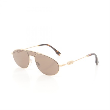 FENDI OLock sunglasses 40072U30E Metal GHW Plastic Brown NEW mens