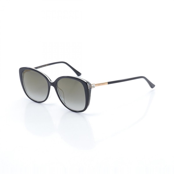 JIMMY CHOO sunglasses ALY/F AE2/FQ Plastic Metal GHW Black NEW Women