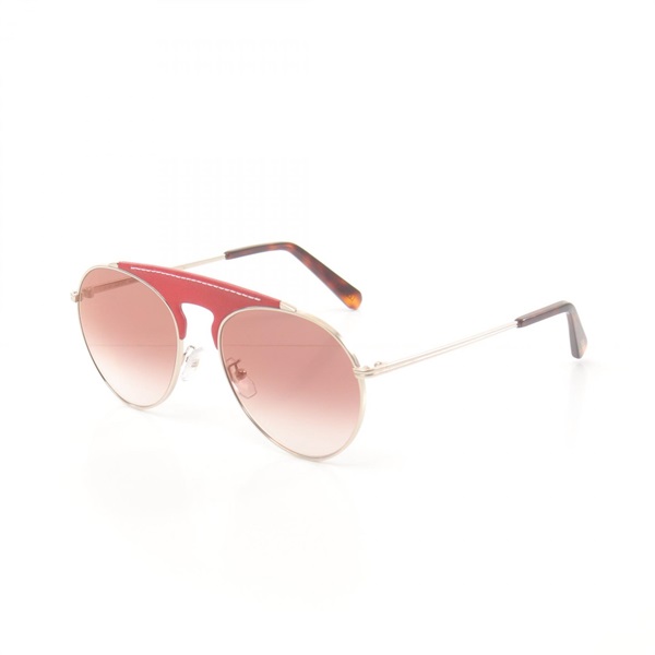 LOEWE sunglasses LW40005U 33G leather metal SHW Red NEW Women