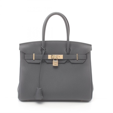 HERMES Birkin 30 Handbag 027633CP Togo leather Gris misty Gray Used Women GHW W