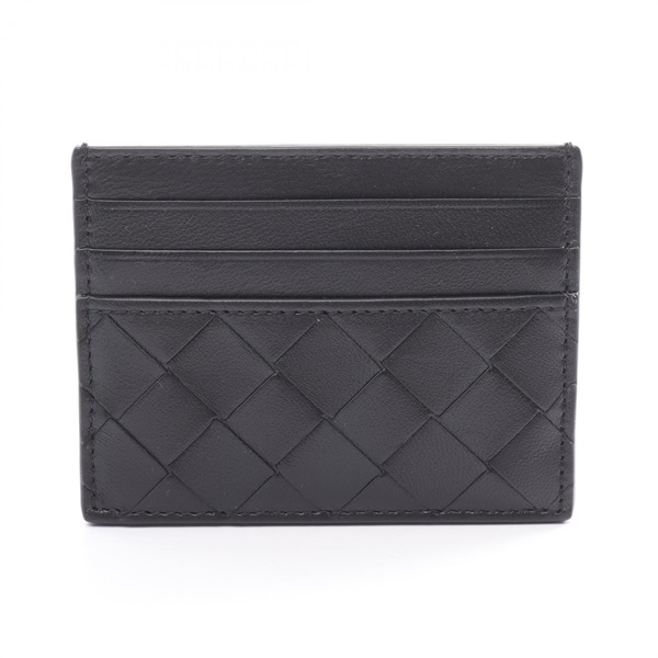 BOTTEGA VENETA Intrecciato Card Holder 635042VCPP38425 leather Black NEW unisex