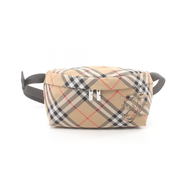 BURBERRY Vintage check belt bag 8091780 canvas Beige Multicolor NEW mens