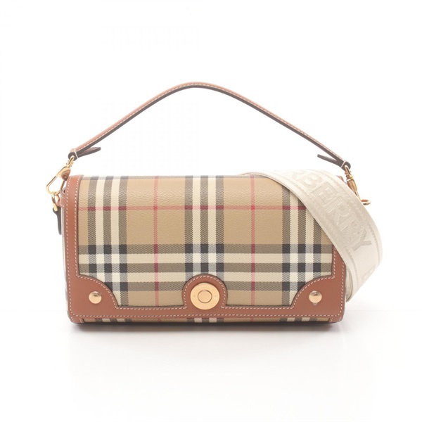 BURBERRY Vintage check Hand shoulder crossbody bag 8092048 canvas leather Beige