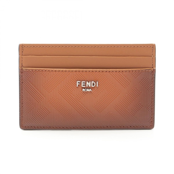 FENDI Card Holder 7M0347ARANF0NMU leather Brown NEW Women