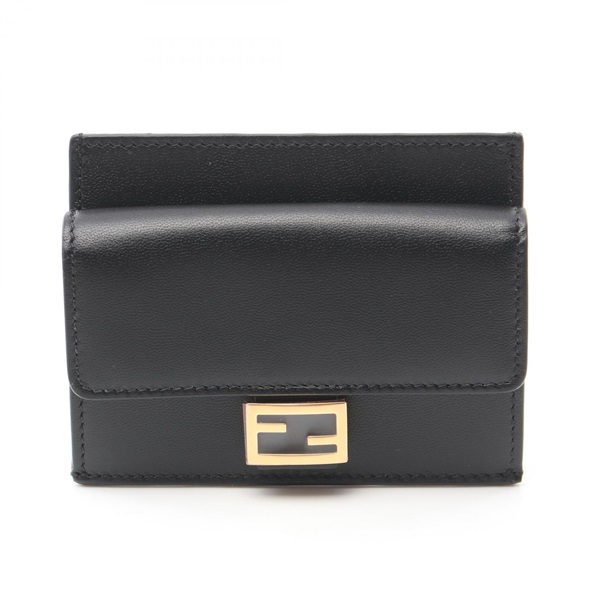 FENDI baguette Card Case holder 8M0423AAJDF0KUR leather Black NEW Women GHW