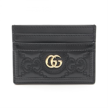 GUCCI GG Matelasse Card Case holder 723790UM8IG1000 leather Black