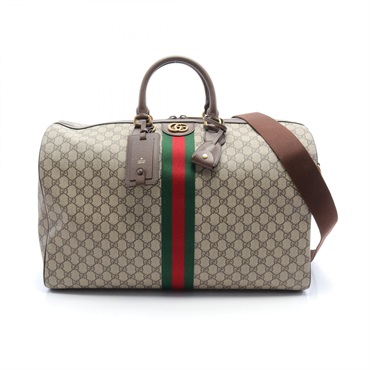 GUCCI GG Supreme Shelly Line Boston shoulder bag 5479599C2ST8746 canvas leather