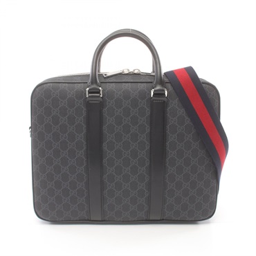 GUCCI GG Supreme Briefcase business shoulder bag 792077FADJA1042 canvas leather
