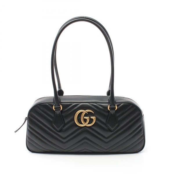 GUCCI GG Marmont Medium Top Handle Shoulder Bag 795218AABZB1000 leather Black