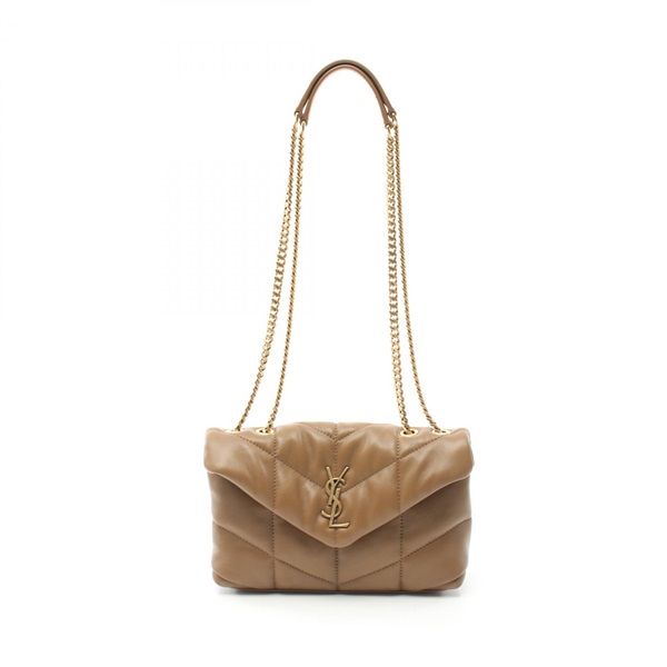 SAINT LAURENT Puffer Toy Shoulder Bag 7593371EL072760 leather Dark Cork NEW